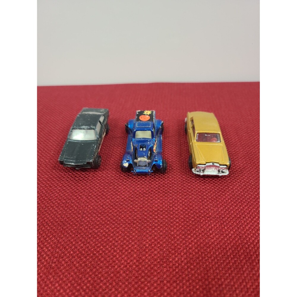 Lot of 3 Vintage Zylmex Die Cast Cars D46 Vega, D18 Ford Pickup, D44 Rolls Royce